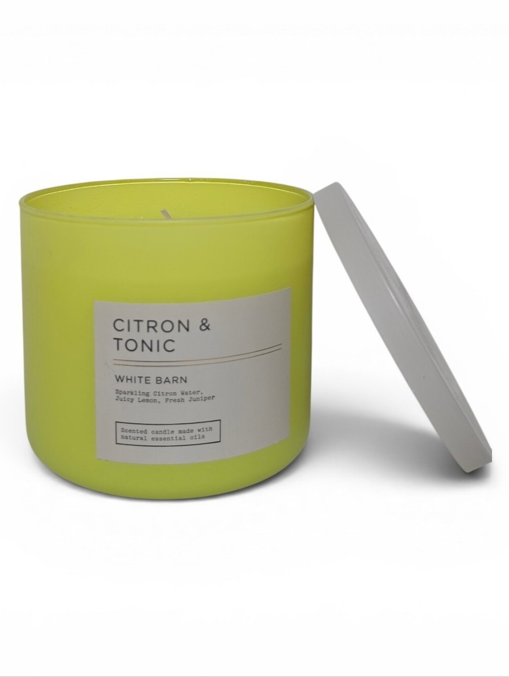 Bath & Body Works White Barn Citron & Tonic 3-Wick Candle 14.5 oz NWT - Picture 1 of 3
